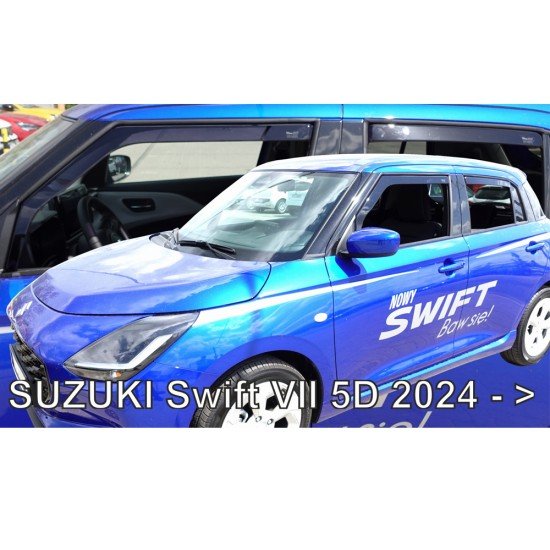 ΑΝΕΜΟΘΡΑΥΣΤΕΣ ΓΙΑ SUZUKI SWIFT 5D 2024+ ΣΕΤ ΑΥΤΟΚΙΝΗΤΟΥ ΑΠΟ ΕΥΚΑΜΠΤΟ ΦΙΜΕ ΠΛΑΣΤΙΚΟ HEKO - 4 ΤΕΜ.-Heko-ΑΝΕΜ.SET28661