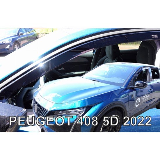 ΑΝΕΜΟΘΡΑΥΣΤΕΣ ΓΙΑ PEUGEOT 408 5D 2022+ - ΖΕΥΓΑΡΙ ΑΥΤΟΚΙΝΗΤΟΥ ΑΠΟ ΕΥΚΑΜΠΤΟ ΦΙΜΕ ΠΛΑΣΤΙΚΟ HEKO - 2 ΤΕΜ.-Heko-ΑΝΕΜ.26167