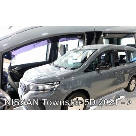 ΑΝΕΜΟΘΡΑΥΣΤΕΣ ΓΙΑ NISSAN TOWNSTAR 5D 2021+ ΣΕΤ ΑΥΤΟΚΙΝΗΤΟΥ ΑΠΟ ΕΥΚΑΜΠΤΟ ΦΙΜΕ ΠΛΑΣΤΙΚΟ HEKO - 4 ΤΕΜ-Heko-ΑΝΕΜ.SET24323
