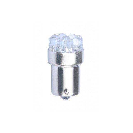 R10W 12V BA15s LED 9xFlux 5mm ΜΟΝΟΠΟΛΙΚΟ ΚΟΚΚΙΝΟ M-TECH - 1 τεμ.-M-Tech-L033R/MT