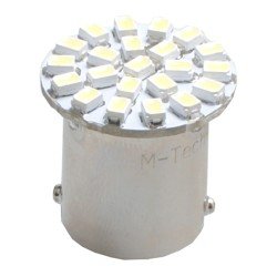 R5W/R10W 12V BA15s 1,44W LED 22xSMD3020 PREMIUM ΛΕΥΚΟ 1ΤΕΜ.-M-Tech-L051W/MT R5W/R10W 12V BA15s 1,44W LED 22xSMD3020 PREMIUM ΛΕΥΚΟ 1ΤΕΜ.-M-Tech-L051W/MT