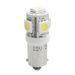 T4W 12V 1,2W BA9s (ΜΙΝΙΟΝ) LED 5xSMD5050 ΛΕΥΚΟ 1ΤΕΜ. M-TECH-M-Tech-L057W/MT