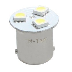 R5W/R10W 12V BA15s LED 3xSMD5050 ΛΕΥΚΟ (ΜΟΝΟΠΟΛΙΚΟ) 1ΤΕΜ.-M-Tech-L087W/MT R5W/R10W 12V BA15s LED 3xSMD5050 ΛΕΥΚΟ (ΜΟΝΟΠΟΛΙΚΟ) 1ΤΕΜ.-M-Tech-L087W/MT