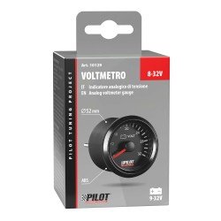 ΒΟΛΤΟΜΕΤΡΟ ΑΝΑΛΟΓΙΚΟ ΜΑΥΡΟ ΜΕ ΛΕΥΚΟ ΦΩΣ BLACK ANALOGUE SERIES 9-32V 52mm-Lampa-L1012.9 ΒΟΛΤΟΜΕΤΡΟ ΑΝΑΛΟΓΙΚΟ ΜΑΥΡΟ ΜΕ ΛΕΥΚΟ ΦΩΣ BLACK ANALOGUE SERIES 9-32V 52mm-Lampa-L1012.9