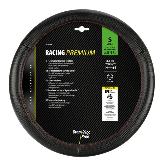 ΚΑΛΥΜΜΑ ΤΙΜΟΝΙΟΥ RACING PREMIUM RED (S) 35/37cm ΣΥΝΘΕΤΙΚΟ ΔΕΡΜΑ SKEENTEX ΜΑΥΡΟ/ΚΟΚΚΙΝΟ/CARBON LOOK LAMPA  - 1 ΤΕΜ.-Lampa-L3316.6 ΚΑΛΥΜΜΑ ΤΙΜΟΝΙΟΥ RACING PREMIUM RED (S) 35/37cm ΣΥΝΘΕΤΙΚΟ ΔΕΡΜΑ SKEENTEX ΜΑΥΡΟ/ΚΟΚΚΙΝΟ/CARBON LOOK LAMPA  - 1 ΤΕΜ.-Lampa-L3316.6