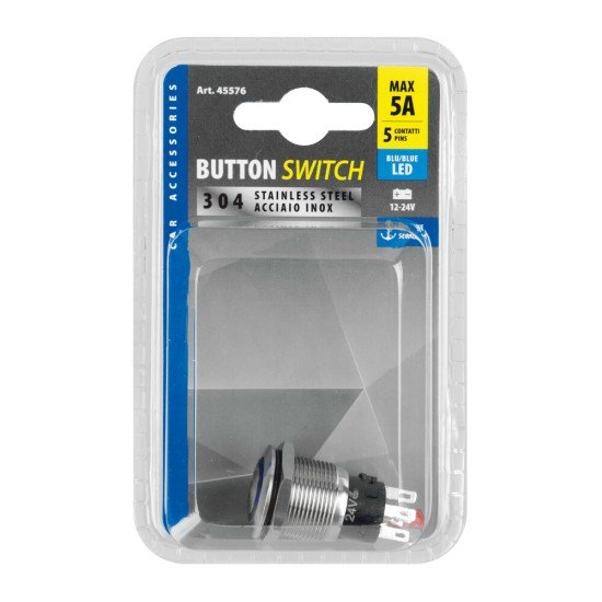 ΔΙΑΚΟΠΤΗΣ ΜΠΟΥΤΟΝ (BUTTON) 12/24V 5Amax 5PIN IP65 ON/OFF ME LED ΜΠΛΕ ΑΝΟΞΕΙΔΩΤΟ ΑΤΣΑΛΙ LAMPA - 1 TEM.-Lampa-L4557.6 ΔΙΑΚΟΠΤΗΣ ΜΠΟΥΤΟΝ (BUTTON) 12/24V 5Amax 5PIN IP65 ON/OFF ME LED ΜΠΛΕ ΑΝΟΞΕΙΔΩΤΟ ΑΤΣΑΛΙ LAMPA - 1 TEM.-Lampa-L4557.6