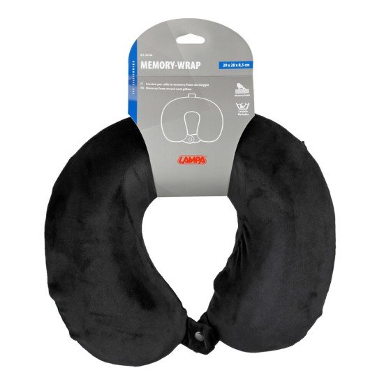 ΜΑΞΙΛΑΡΙ ΤΑΞΙΔΙΟΥ ΑΥΧΕΝΑ MEMORY FOAM ΜΑΥΡΟ MEMORY-WRAP LAMPA - 1 ΤΕΜ.-Lampa-L5416.4