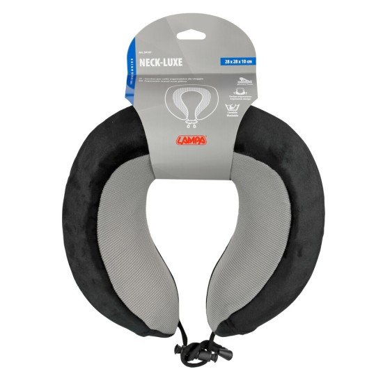 ΜΑΞΙΛΑΡΙ ΤΑΞΙΔΙΟΥ ΑΥΧΕΝΑ ΕΡΓΟΝΟΜΙΚΟ MEMORY FOAM ΜΑΥΡΟ/ΓΚΡΙ NECK-LUXE LAMPA - 1 ΤΕΜ.-Lampa-L5416.7