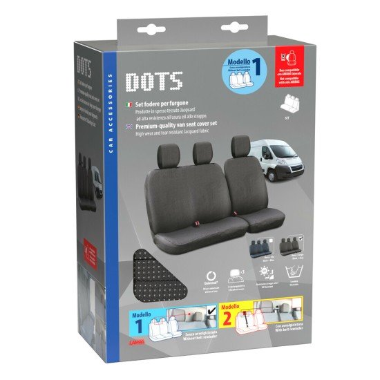 Καλύμματα Καθισμάτων Dots-1, χωρίς επανατυλικτήρα ζώνης - Μαύρο / Γκρι-Lampa-L5479.0 Καλύμματα Καθισμάτων Dots-1, χωρίς επανατυλικτήρα ζώνης - Μαύρο / Γκρι-Lampa-L5479.0