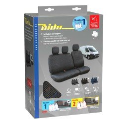 Καλύμματα Καθισμάτων Dido-1, χωρίς επανατυλικτήρα ζώνης - Γκρι-Lampa-L5479.4