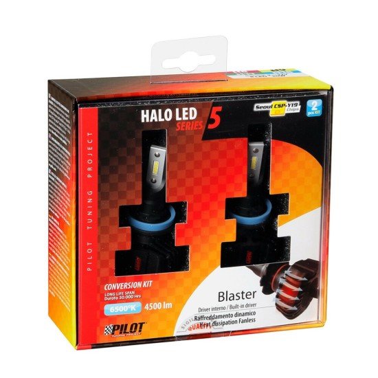 H8/H9/H11/H16 9-32V 6.500K 4.500lm 40W PGJ19-X HALO LED SERIE 5 BLASTER 8LED SEOUL 2ΤΕΜ. LED KIT-Lampa-L5779.3