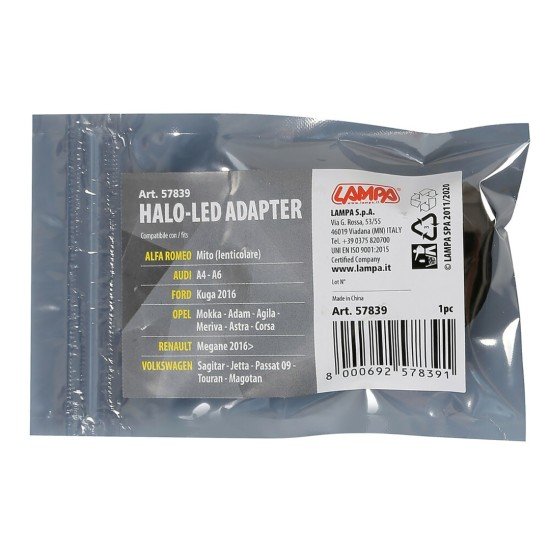 ΑΝΤΑΠΤΟΡΑΣ ΓΙΑ HALO LED ΓΙΑ ALFA ROMEO/ AUDI/FORD/OPEL/RENAULT/ VW 1ΤΕΜ.-Lampa-L5783.9 ΑΝΤΑΠΤΟΡΑΣ ΓΙΑ HALO LED ΓΙΑ ALFA ROMEO/ AUDI/FORD/OPEL/RENAULT/ VW 1ΤΕΜ.-Lampa-L5783.9