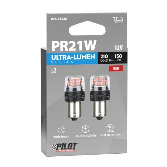 PR21W 12V BAW15s 150lm ΚΟΚΚΙΝΟ ΦΩΣ LED CAN-BUS ULTRA-LUMEN SERIES 2ΤΕΜ.-Lampa-L5853.8 PR21W 12V BAW15s 150lm ΚΟΚΚΙΝΟ ΦΩΣ LED CAN-BUS ULTRA-LUMEN SERIES 2ΤΕΜ.-Lampa-L5853.8