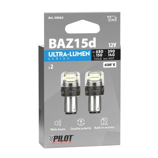 P27/7W 12V W2,5x16q 630/140+380/150lm 6.500K ΔΙΠΛΗΣ ΠΟΛΙΚΟΤΗΤΑΣ LED CAN-BUS ULTRA-LUMEN SERIES 2ΤΕΜ.-Lampa-L5856.4 P27/7W 12V W2,5x16q 630/140+380/150lm 6.500K ΔΙΠΛΗΣ ΠΟΛΙΚΟΤΗΤΑΣ LED CAN-BUS ULTRA-LUMEN SERIES 2ΤΕΜ.-Lampa-L5856.4