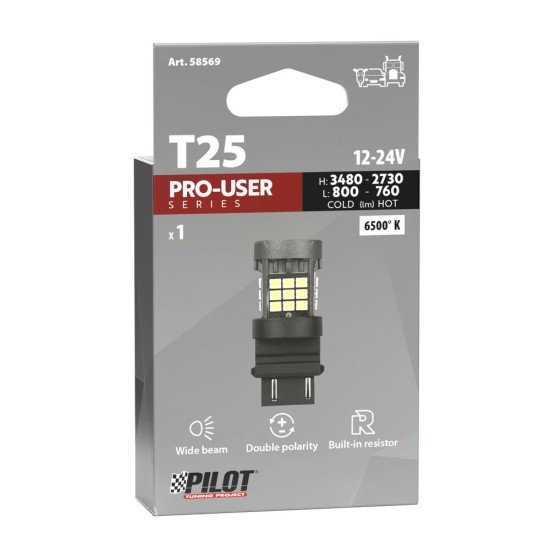 P27/7W 12/24V W2,5x16q 3480/800+2730/760lm 6.500K ΔΙΠΛΗΣ ΠΟΛ/ΤΗΤΑΣ LED CAN-BUS PRO-USER SERIES 1ΤΕΜ.-Lampa-L5856.9 P27/7W 12/24V W2,5x16q 3480/800+2730/760lm 6.500K ΔΙΠΛΗΣ ΠΟΛ/ΤΗΤΑΣ LED CAN-BUS PRO-USER SERIES 1ΤΕΜ.-Lampa-L5856.9