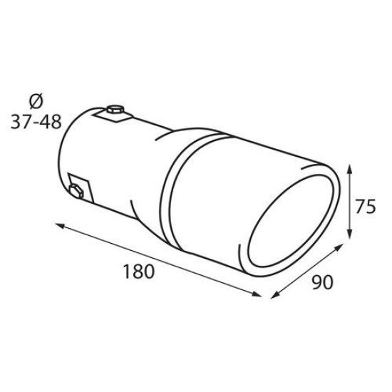 ΑΚΡΟ ΕΞΑΤΜΙΣΗΣ TS-25 Φ 37-58 mm - ΣΤΡΟΓΓΥΛΟ ΜΑΥΡΟ/ΙΝΟΧ-Lampa-L6007.9 ΑΚΡΟ ΕΞΑΤΜΙΣΗΣ TS-25 Φ 37-58 mm - ΣΤΡΟΓΓΥΛΟ ΜΑΥΡΟ/ΙΝΟΧ-Lampa-L6007.9