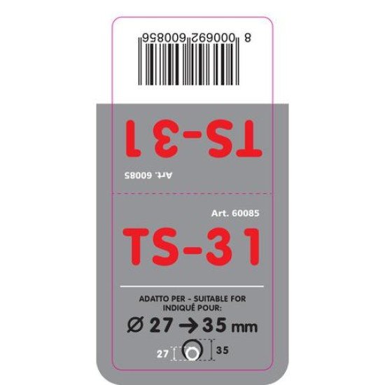 ΑΚΡΟ ΕΞΑΤΜΙΣΗΣ TS-31 Φ 27-35mm - ΟΒΑΛ ΛΟΞΟ-Lampa-L6008.5 ΑΚΡΟ ΕΞΑΤΜΙΣΗΣ TS-31 Φ 27-35mm - ΟΒΑΛ ΛΟΞΟ-Lampa-L6008.5