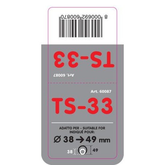 ΑΚΡΟ ΕΞΑΤΜΙΣΗΣ TS-33 Φ 38-49mm - ΓΩΝΙΑ-Lampa-L6008.7 ΑΚΡΟ ΕΞΑΤΜΙΣΗΣ TS-33 Φ 38-49mm - ΓΩΝΙΑ-Lampa-L6008.7