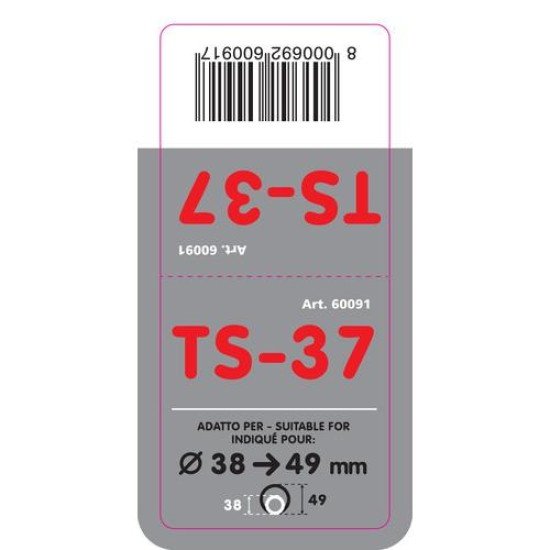 ΑΚΡΟ ΕΞΑΤΜΙΣΗΣ TS-37 Φ 38-49mm - ΣΤΡΟΓΓΥΛΟ-Lampa-L6009.1 ΑΚΡΟ ΕΞΑΤΜΙΣΗΣ TS-37 Φ 38-49mm - ΣΤΡΟΓΓΥΛΟ-Lampa-L6009.1