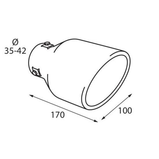 ΑΚΡΟ ΕΞΑΤΜΙΣΗΣ TS-39 Φ 35-42mm - ΣΤΡΟΓΓΥΛΟ ΛΟΞΟ-Lampa-L6009.3 ΑΚΡΟ ΕΞΑΤΜΙΣΗΣ TS-39 Φ 35-42mm - ΣΤΡΟΓΓΥΛΟ ΛΟΞΟ-Lampa-L6009.3