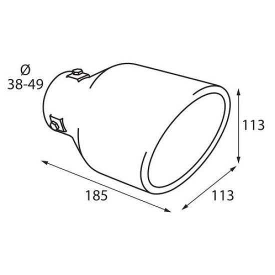 ΑΚΡΟ ΕΞΑΤΜΙΣΗΣ TS-40 Φ 38-49mm - ΣΤΡΟΓΓΥΛΟ ΛΟΞΟ-Lampa-L6009.4 ΑΚΡΟ ΕΞΑΤΜΙΣΗΣ TS-40 Φ 38-49mm - ΣΤΡΟΓΓΥΛΟ ΛΟΞΟ-Lampa-L6009.4