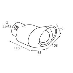 ΑΚΡΟ ΕΞΑΤΜΙΣΗΣ TS-55 Φ 35-42mm - ΛΟΞΟ ΟΒΑΛ-Lampa-L6010.7 ΑΚΡΟ ΕΞΑΤΜΙΣΗΣ TS-55 Φ 35-42mm - ΛΟΞΟ ΟΒΑΛ-Lampa-L6010.7