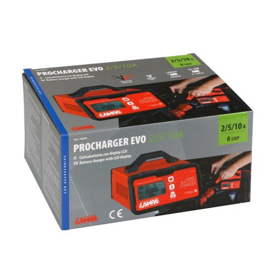 ΦΟΡΤΙΣΤΗΣ ΜΠΑΤΑΡΙΑΣ PROCHARGER EVO 8STEP 12/24V 2/5/10A 5>120Ah LCD  LAMPA - 1 ΤΕΜ.-Lampa-L7034.4 ΦΟΡΤΙΣΤΗΣ ΜΠΑΤΑΡΙΑΣ PROCHARGER EVO 8STEP 12/24V 2/5/10A 5>120Ah LCD  LAMPA - 1 ΤΕΜ.-Lampa-L7034.4