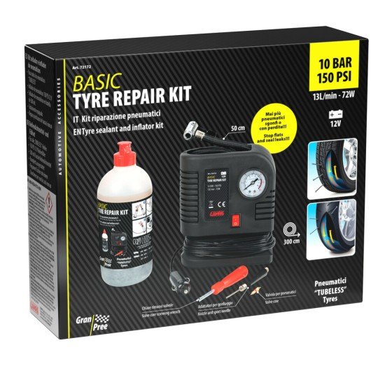 ΚΟΜΠΡΕΣΕΡ ΑΕΡΑ BASIC TYRE REPAIR KIT ΜΕ ΥΓΡΟ ΕΠΙΣΚΕΥΗΣ ΕΛΑΣΤΙΚΩΝ 500ml ΜΕ ΜΑΝΟΜΕΤΡΟ 12V 300cmΚΑΛΩΔΙΟ LAMPA - 1 Tεμ.-Lampa-L7217.2 ΚΟΜΠΡΕΣΕΡ ΑΕΡΑ BASIC TYRE REPAIR KIT ΜΕ ΥΓΡΟ ΕΠΙΣΚΕΥΗΣ ΕΛΑΣΤΙΚΩΝ 500ml ΜΕ ΜΑΝΟΜΕΤΡΟ 12V 300cmΚΑΛΩΔΙΟ LAMPA - 1 Tεμ.-Lampa-L7217.2