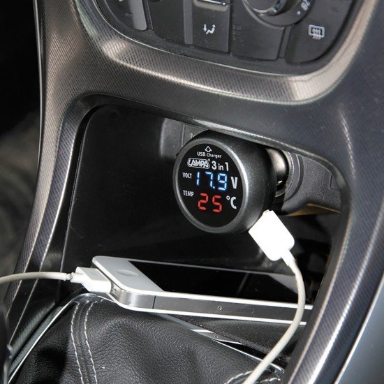 ΒΟΛΤΟΜΕΤΡΟ ΜΠΑΤΑΡΙΑΣ SMART-PLUG  3 in 1 12/24V 2,1A (ΜΕ ΘΕΡΜΟΜΕΤΡΟ ΚΑΙ ΘΥΡΑ USB)-Lampa-L7406.3 ΒΟΛΤΟΜΕΤΡΟ ΜΠΑΤΑΡΙΑΣ SMART-PLUG  3 in 1 12/24V 2,1A (ΜΕ ΘΕΡΜΟΜΕΤΡΟ ΚΑΙ ΘΥΡΑ USB)-Lampa-L7406.3