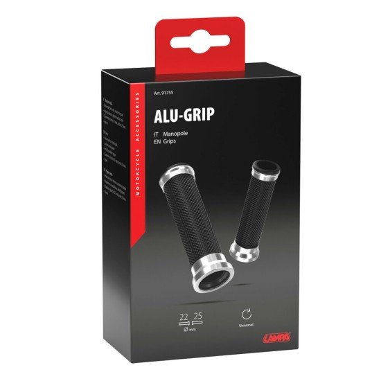 ΧΕΡΟΥΛΙΑ MOTO ALU GRIP  ΜΑΥΡΟ/ΑΣΗΜΙ ΧΡΩΜΑ 22mm+25mm 12cm LAMPA - 2 τεμ.-Lampa-9175.5-LM ΧΕΡΟΥΛΙΑ MOTO ALU GRIP  ΜΑΥΡΟ/ΑΣΗΜΙ ΧΡΩΜΑ 22mm+25mm 12cm LAMPA - 2 τεμ.-Lampa-9175.5-LM