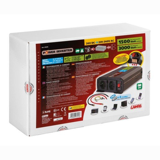 INVERTER 24V/220-240W max1500-peak3000W-Lampa-L9707.0 INVERTER 24V/220-240W max1500-peak3000W-Lampa-L9707.0