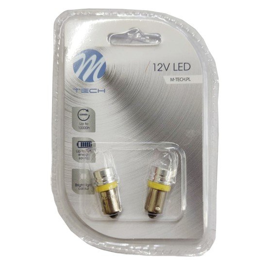 T4W 12V 1W BA9s (ΜΙΝΙΟΝ) LED 1xHP ΚΙΤΡΙΝΗ BLISTER  M-TECH -2ΤΕΜ.-M-Tech-LB016Y/MT T4W 12V 1W BA9s (ΜΙΝΙΟΝ) LED 1xHP ΚΙΤΡΙΝΗ BLISTER  M-TECH -2ΤΕΜ.-M-Tech-LB016Y/MT