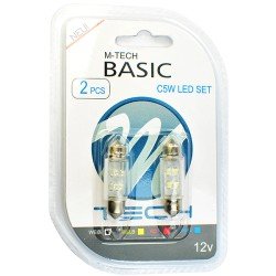 ΛΑΜΠΑΚΙΑ ΠΛΑΦΟΝΙΕΡΑΣ C5W/C10W 12V 0,66W SV8,5 36mm LED 4xFlux 3mm ΛΕΥΚΟ BLISTER 2ΤΕΜ.-M-Tech-LB043W/MT ΛΑΜΠΑΚΙΑ ΠΛΑΦΟΝΙΕΡΑΣ C5W/C10W 12V 0,66W SV8,5 36mm LED 4xFlux 3mm ΛΕΥΚΟ BLISTER 2ΤΕΜ.-M-Tech-LB043W/MT