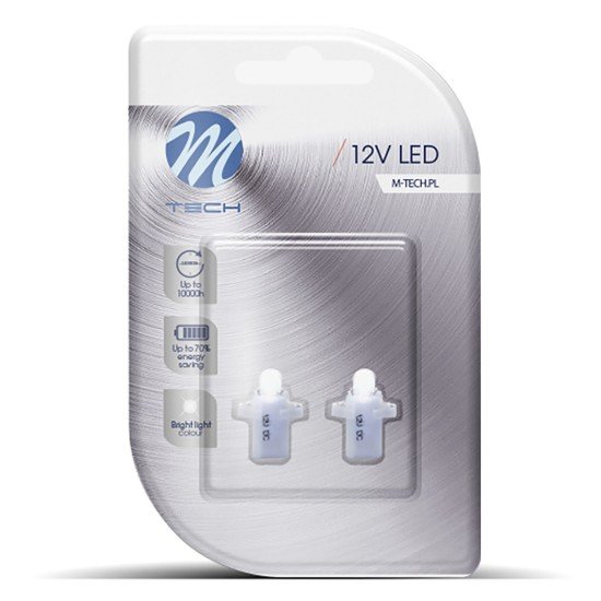 BAX 12V B8,3d 0,2W LED 1xFLUX 5mm ΛΕΥΚΟ BLISTER 2ΤΕΜ. M-TECH-M-Tech-LB047W/MT BAX 12V B8,3d 0,2W LED 1xFLUX 5mm ΛΕΥΚΟ BLISTER 2ΤΕΜ. M-TECH-M-Tech-LB047W/MT