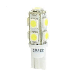 T10 W5W 12V W2,1x9,5d LED 9xSMD5050 ΛΕΥΚΟ (ΚΑΡΦΩΤΟ ΑΚΑΛΥΚΟ) BLISTER 2ΤΕΜ. M-TECH-M-Tech-LB058W/MT