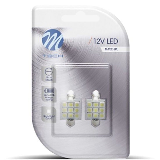 ΛΑΜΠΑΚΙΑ ΠΛΑΦΟΝΙΕΡΑΣ C5W/C10W 12V 1,44W SV8,5 41mm PREMIUM LED 9xSMD5050 ΛΕΥΚΟ BLISTER 2ΤΕΜ. M-TECH-M-Tech-LB059W/MT ΛΑΜΠΑΚΙΑ ΠΛΑΦΟΝΙΕΡΑΣ C5W/C10W 12V 1,44W SV8,5 41mm PREMIUM LED 9xSMD5050 ΛΕΥΚΟ BLISTER 2ΤΕΜ. M-TECH-M-Tech-LB059W/MT