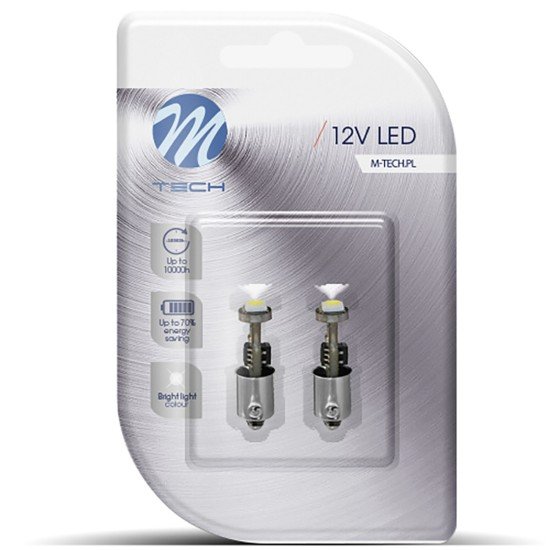 T4W 12V 0,72W BA9s (ΜΙΝΙΟΝ) LED 1xSMD5050 CAN-BUS ΛΕΥΚΟ BLISTER 2ΤΕΜ.-M-Tech-LB319W/MT T4W 12V 0,72W BA9s (ΜΙΝΙΟΝ) LED 1xSMD5050 CAN-BUS ΛΕΥΚΟ BLISTER 2ΤΕΜ.-M-Tech-LB319W/MT