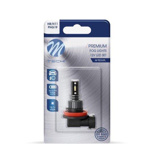 H8/H11 12V PGJ19 6xSMD1616 LED 6.000K 280lm PREMIUM FOG LED  M-TECH - 1 ΤΕΜ.-M-Tech-LB511W-01B/MT H8/H11 12V PGJ19 6xSMD1616 LED 6.000K 280lm PREMIUM FOG LED  M-TECH - 1 ΤΕΜ.-M-Tech-LB511W-01B/MT
