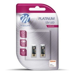 T10 W5W 12V W2.1x9.5d 1,6W 2xHP LED ΛΕΥΚΟ CAN-BUS BLISTER 2ΤΕΜ. M-TECH-M-Tech-LB802W/MT