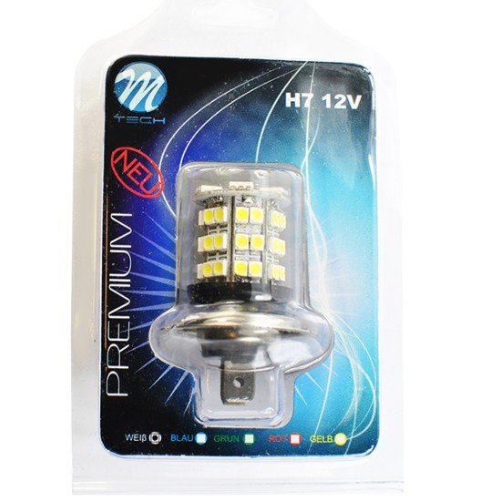 H7 12V PX26d 6W LED 6xSMD5050 PREMIUM ΛΕΥΚΟ 1ΤΕΜ.-M-Tech-LBX67/MT