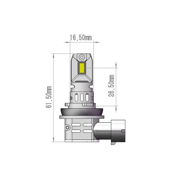 ΛΑΜΠΕΣ H11 12V 2x 21W max6.000K 4600lm PRO SMART SERIES LED  M-TECH - 2 τεμ.-M-Tech-LSPROS11/MT ΛΑΜΠΕΣ H11 12V 2x 21W max6.000K 4600lm PRO SMART SERIES LED  M-TECH - 2 τεμ.-M-Tech-LSPROS11/MT