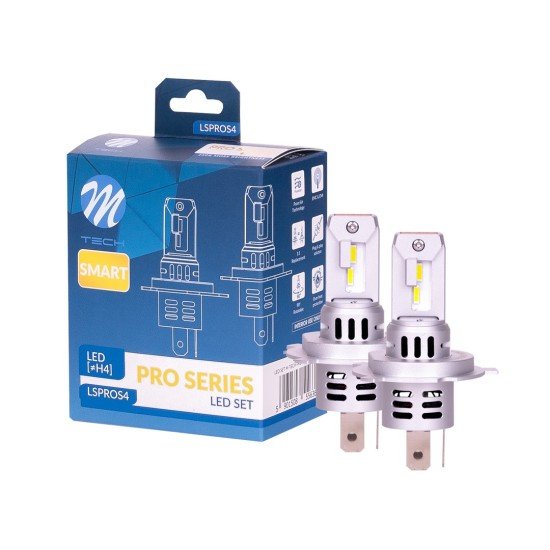 ΛΑΜΠΑ LED H4 12V IP65 6.000K 4.600lm LED SET PRO SMART SERIES M-TECH - 2 ΤΕΜ.-M-Tech-LSPROS4/MT ΛΑΜΠΑ LED H4 12V IP65 6.000K 4.600lm LED SET PRO SMART SERIES M-TECH - 2 ΤΕΜ.-M-Tech-LSPROS4/MT