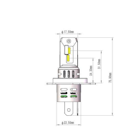 ΛΑΜΠΑ LED H4 12V IP65 6.000K 4.600lm LED SET PRO SMART SERIES M-TECH - 2 ΤΕΜ.-M-Tech-LSPROS4/MT ΛΑΜΠΑ LED H4 12V IP65 6.000K 4.600lm LED SET PRO SMART SERIES M-TECH - 2 ΤΕΜ.-M-Tech-LSPROS4/MT