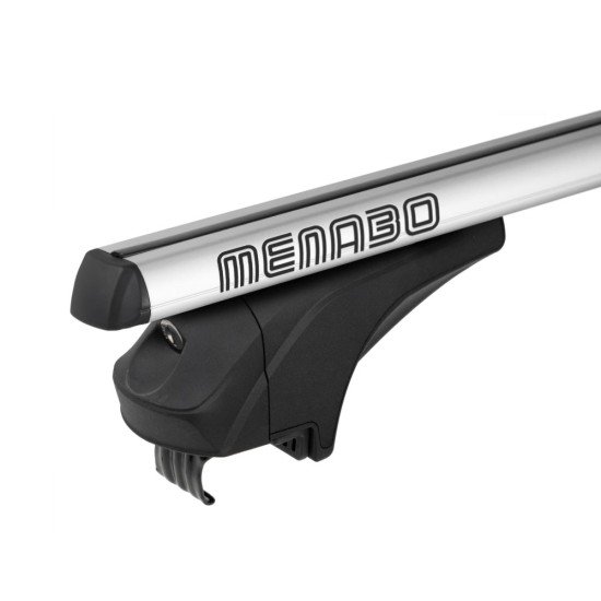 MENABO ΜΠΑΡΕΣ ΑΛΟΥΜΙΝΙΟΥ ARIEM 118.5 cm ΣΕ ΑΣΗΜΙ ΧΡΩΜΑ ΓΙΑ Alfa Romeo Stelvio 5 doors 2017> ΜΕ FLUSH ή RAISED RAILS - 2 ΤΕΜ. (14700/MB)-MENABO-MP.14700/MB-135