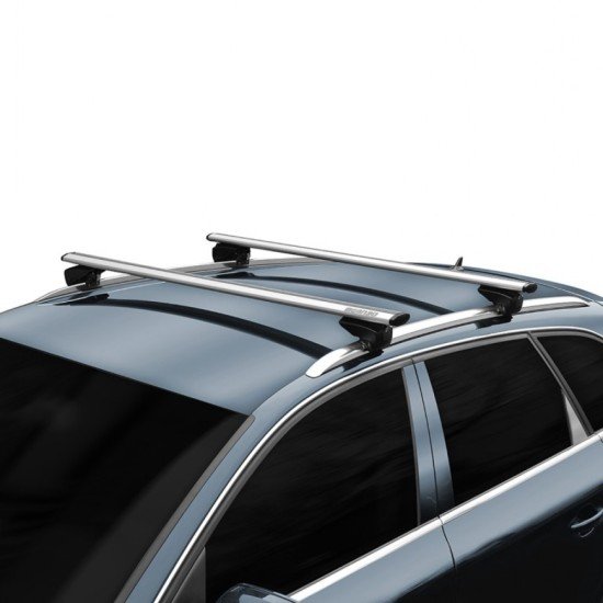 MENABO ΜΠΑΡΕΣ ΟΡΟΦΗΣ ΑΛΟΥΜΙΝΙΟΥ LINCE XL SILVER 135 cm ΣΕ ΑΣΗΜΙ ΧΡΩΜΑ ΓΙΑ Audi A4 (B8/8K) Avant 5 doors 2007>2015 ΜΕ FLUSH RAILS - 2 ΤΕΜ (8880/MB)-MENABO-MP.8880/MB-5