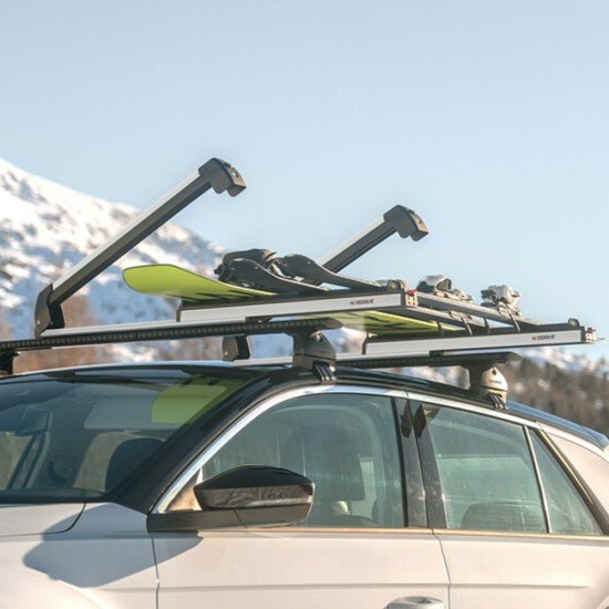 Nordrive - Βάση Σκι Οροφής Pro‑Slider EVO PS‑60 Silver σε Ασημί Χρώμα με Αντικλεπτικό Σύστημα και Συρόμενη Λειτουργία σε Διαστάσεις 800x50x135 mm για 6 ζευγάρια σκι ή 4 snowboard - 1 τεμ. (N40000)-Nordrive-N40000