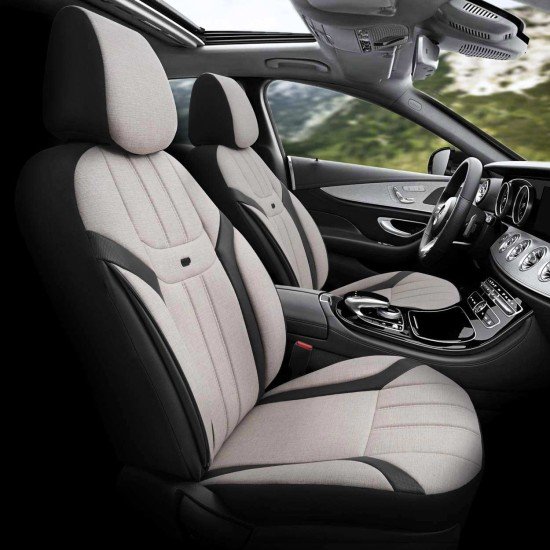 ΚΑΛΥΜΜΑΤΑ ΚΑΘΙΣΜΑΤΩΝ OTOM SWAN 503 BEIGE ΜΑΥΡΟ/ΜΠΕΖ ΛΙΝΟ & ΔΕΡΜΑΤΙΝΗ SETΑΜΙΟ - 1 σετ.-Amio-OT86753/AM