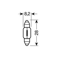 ΛΑΜΠΑ ΣΩΛΗΝΩΤΗ 10W/12V SV7-8 8X28mm-Lampa-L5813.1 ΛΑΜΠΑ ΣΩΛΗΝΩΤΗ 10W/12V SV7-8 8X28mm-Lampa-L5813.1