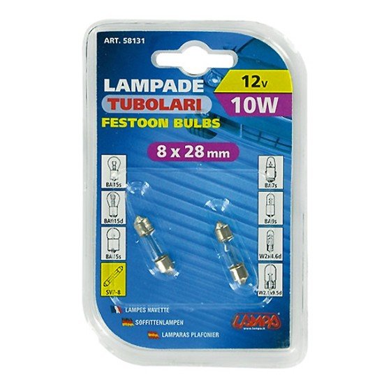 ΛΑΜΠΑ ΣΩΛΗΝΩΤΗ 10W/12V SV7-8 8X28mm-Lampa-L5813.1 ΛΑΜΠΑ ΣΩΛΗΝΩΤΗ 10W/12V SV7-8 8X28mm-Lampa-L5813.1