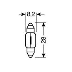 ΛΑΜΠΑΚΙΑ ΣΩΛΗΝΩΤΑ 10W/12V SV7-8 8x28mm-Lampa-5830.8-LM ΛΑΜΠΑΚΙΑ ΣΩΛΗΝΩΤΑ 10W/12V SV7-8 8x28mm-Lampa-5830.8-LM